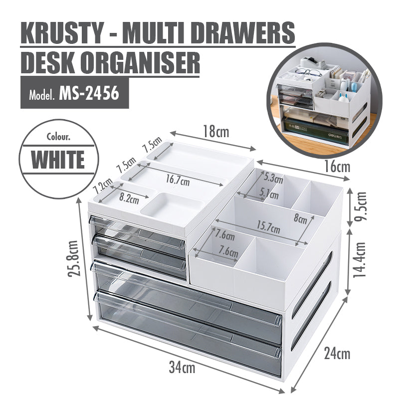 KRUSTY - Multi Drawers Desk Organiser