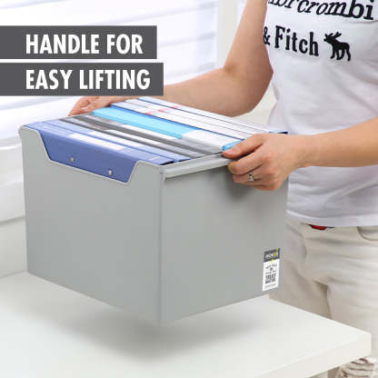 HOUZE - Portable All-In-One File Box (Large) (Dim: 35 x 26 x 24cm) - HOUZE - The Homeware Superstore