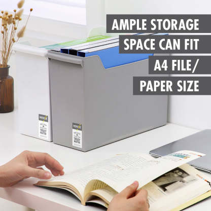 HOUZE - Portable All-In-One File Box (Small) (Dim: 35 x 12 x 24cm) - HOUZE - The Homeware Superstore