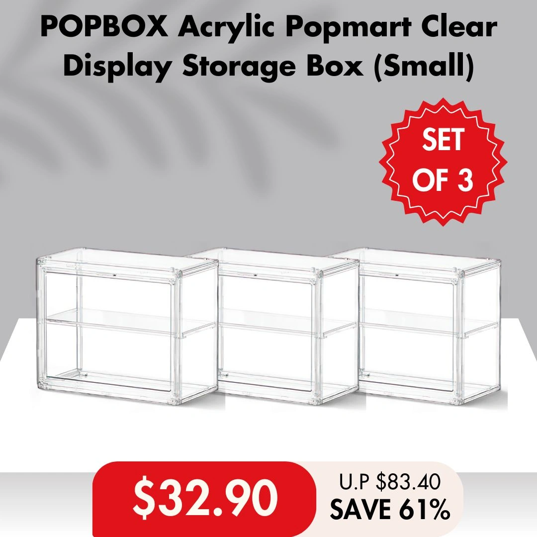 HOUZE - POPBOX Acrylic Popmart Clear Display Storage Box
