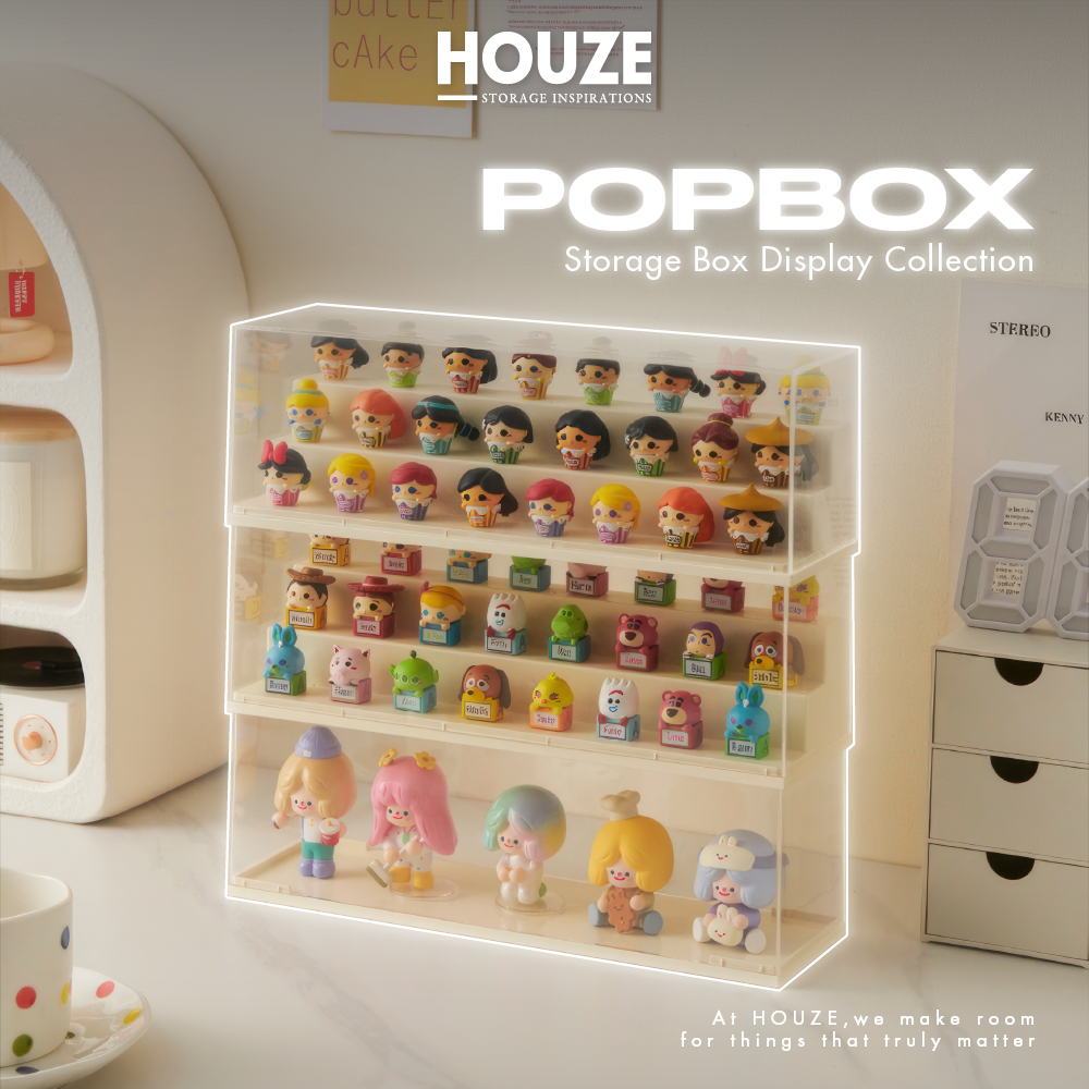 HOUZE - POPBOX Acrylic Popmart Clear Display Storage Box