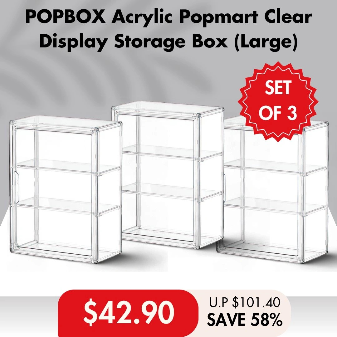 HOUZE - POPBOX Acrylic Popmart Clear Display Storage Box