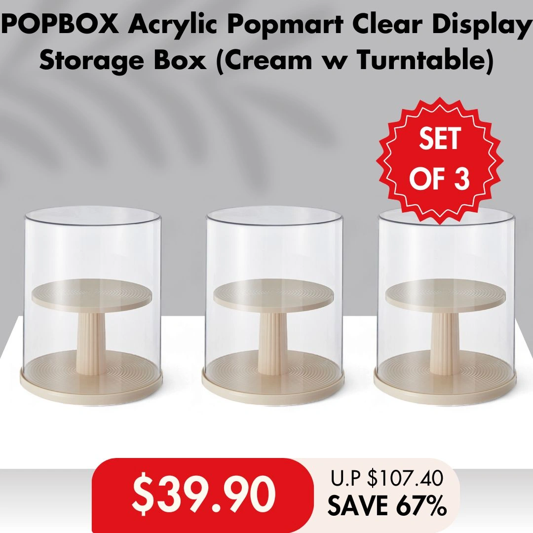 HOUZE - POPBOX Acrylic Popmart Clear Display Storage Box
