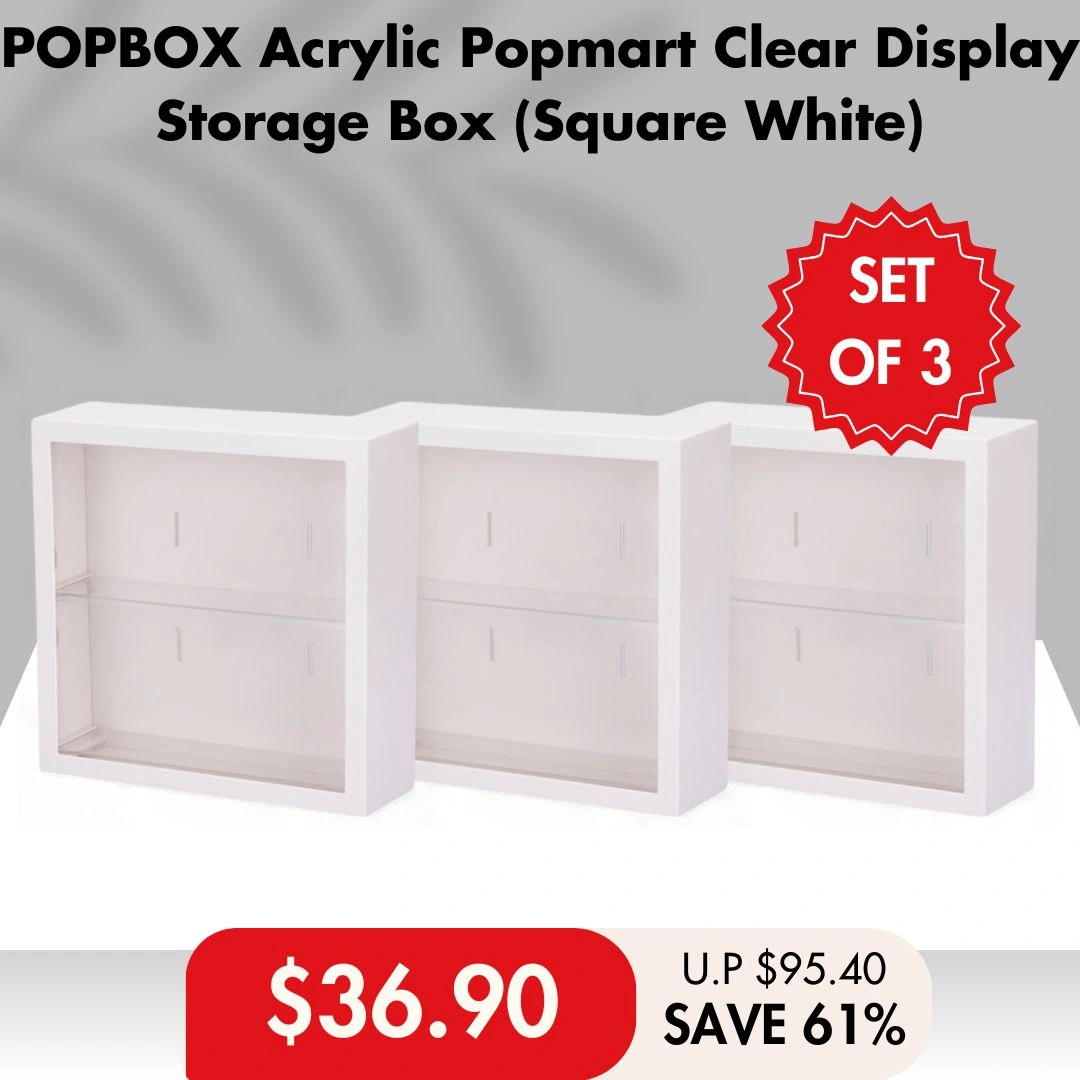 HOUZE - POPBOX Acrylic Popmart Clear Display Storage Box