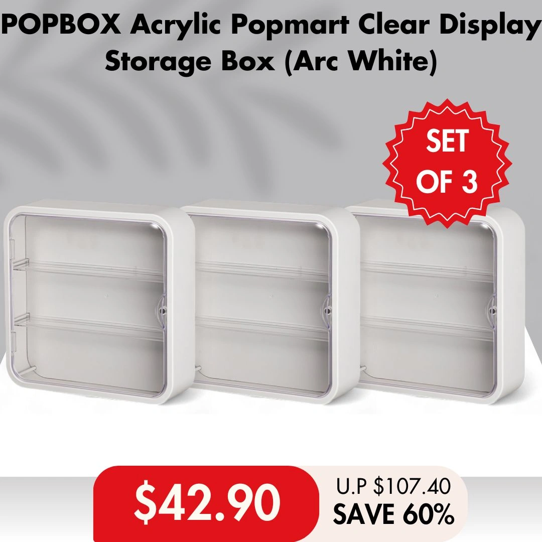 HOUZE - POPBOX Acrylic Popmart Clear Display Storage Box