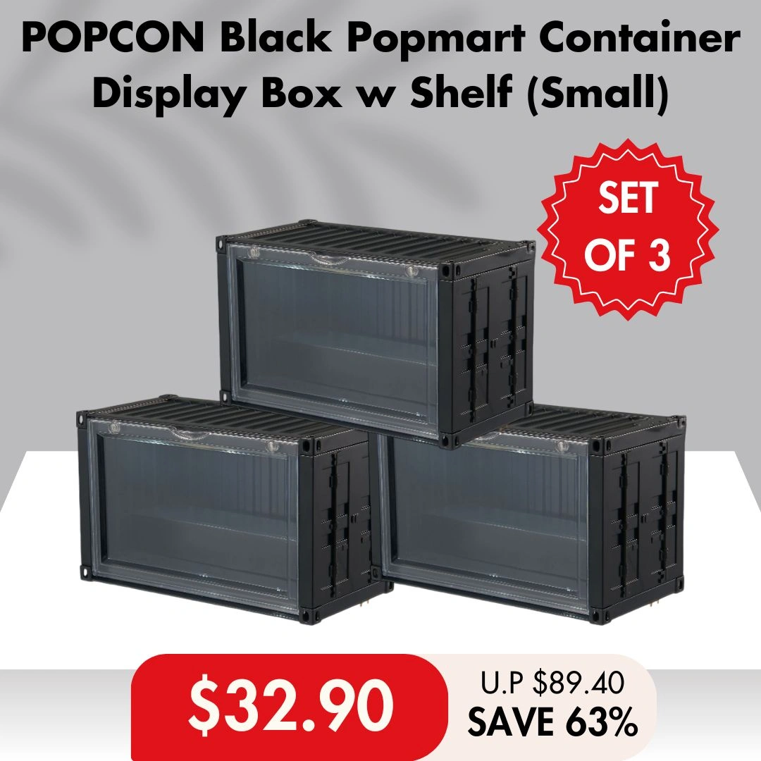 HOUZE - POPCON Popmart Container Display Storage Box with Shelf