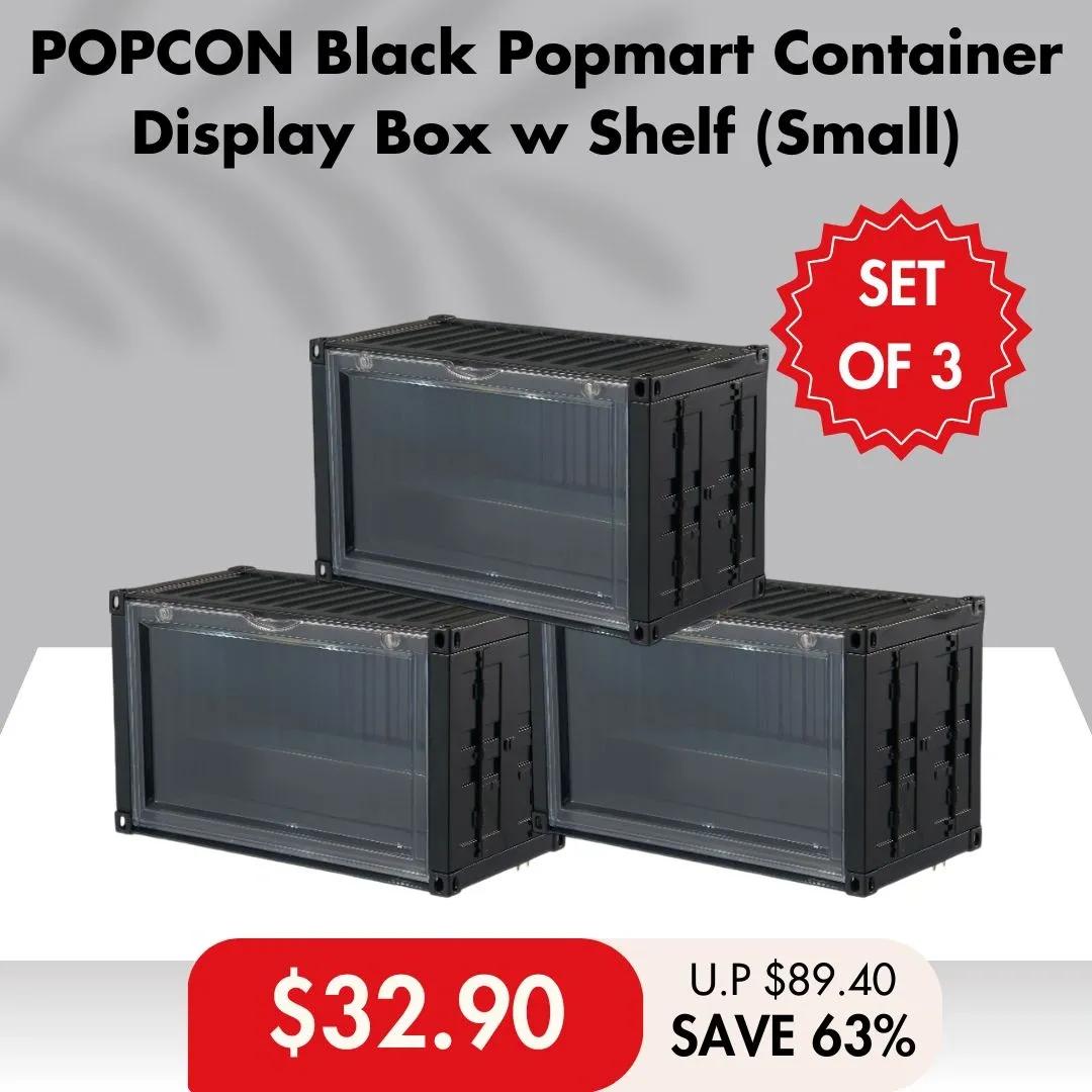 HOUZE - POPCON Popmart Container Display Storage Box with Shelf