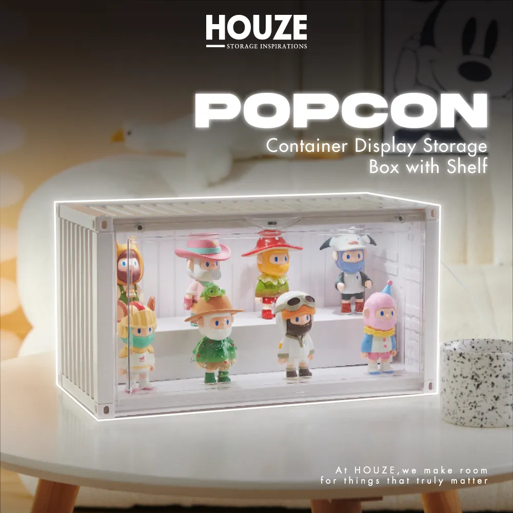 HOUZE - POPCON Popmart Container Display Storage Box with Shelf