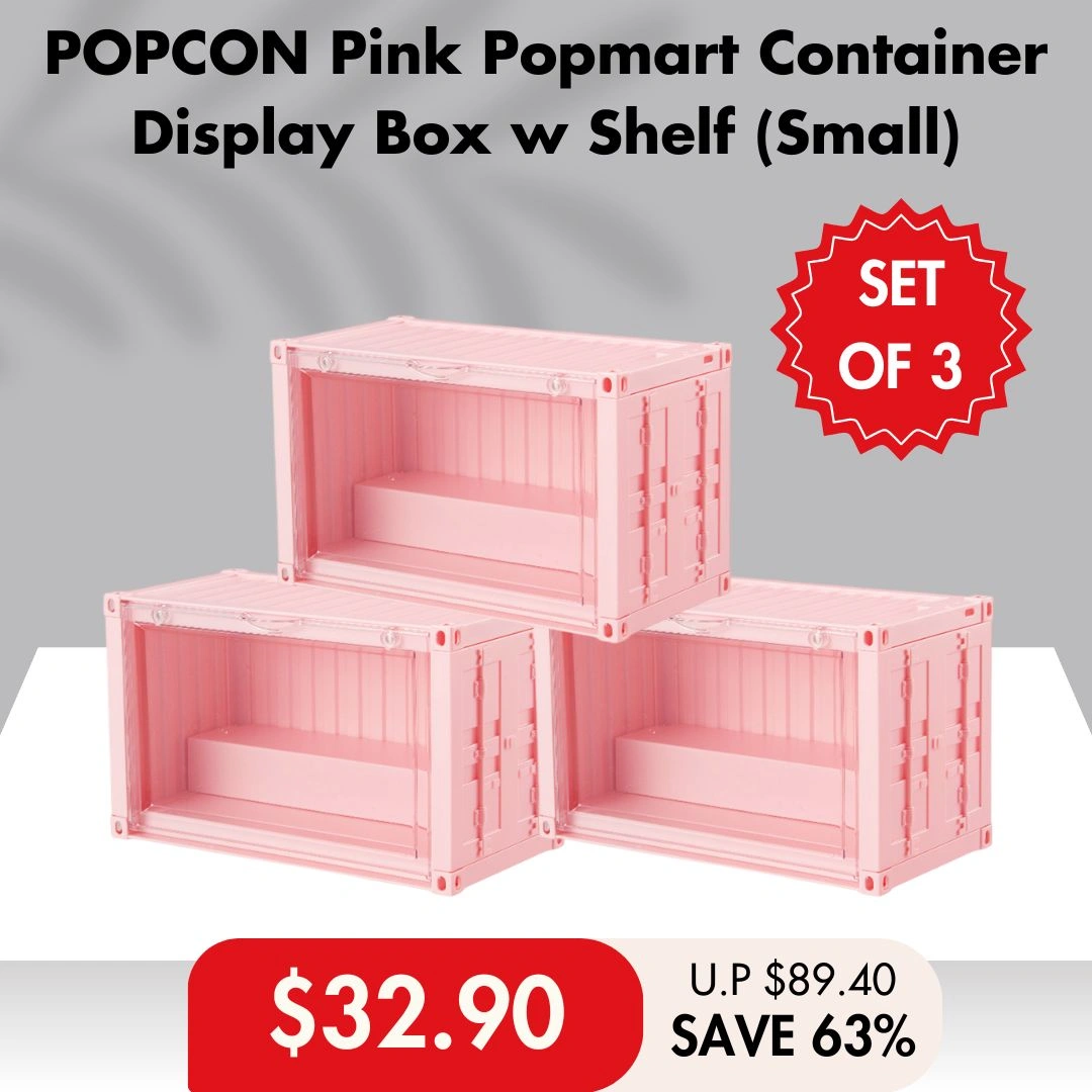 HOUZE - POPCON Popmart Container Display Storage Box with Shelf