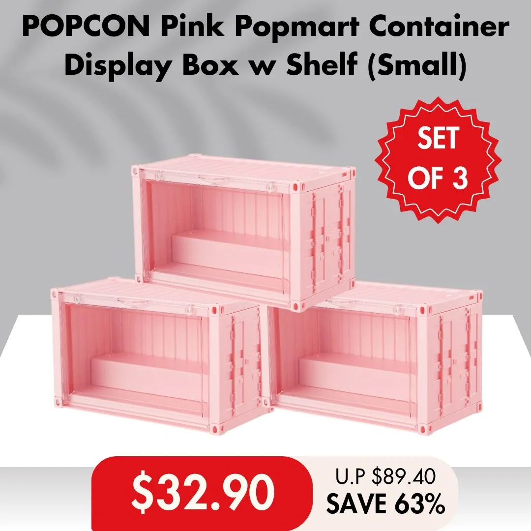 HOUZE - POPCON Popmart Container Display Storage Box with Shelf