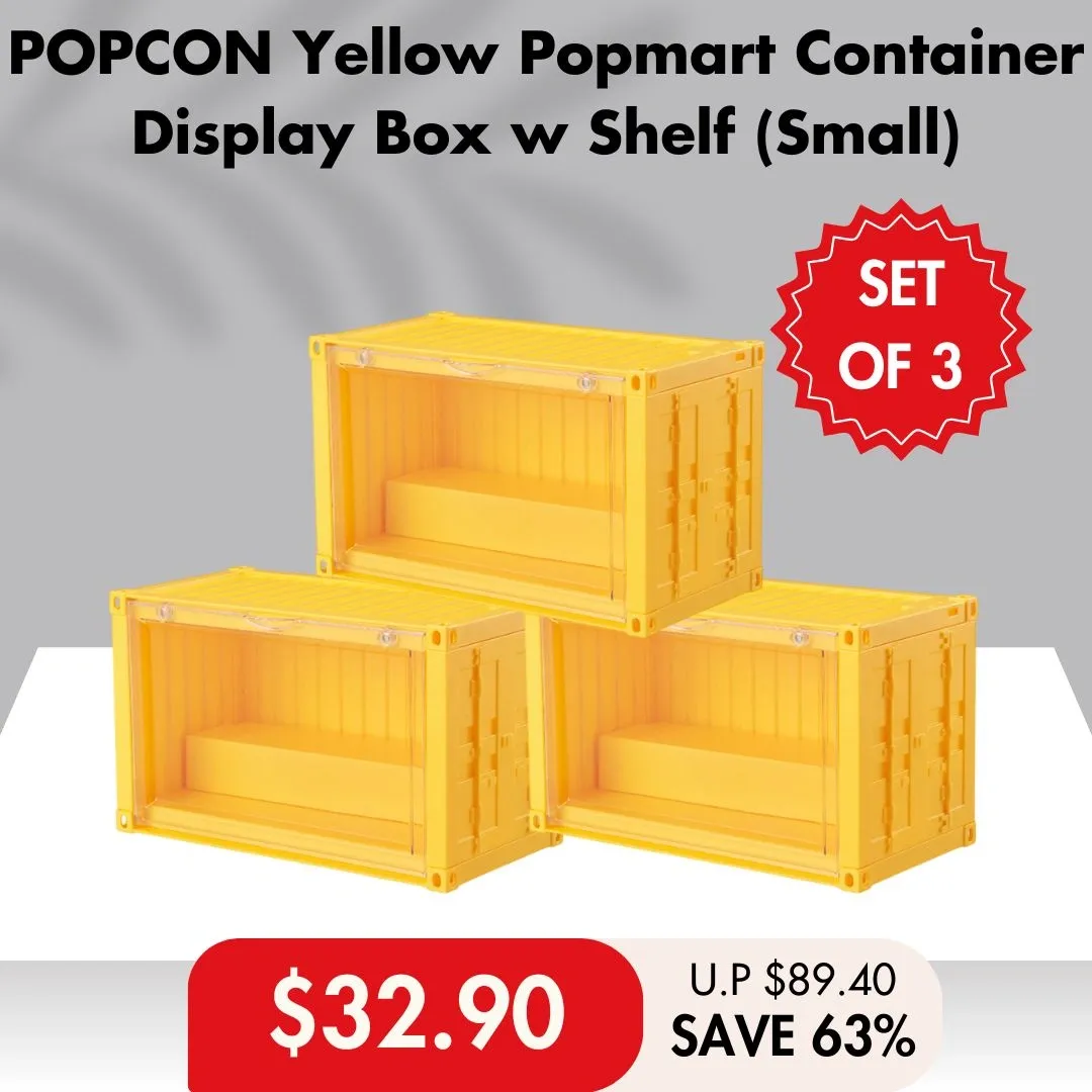 HOUZE - POPCON Popmart Container Display Storage Box with Shelf