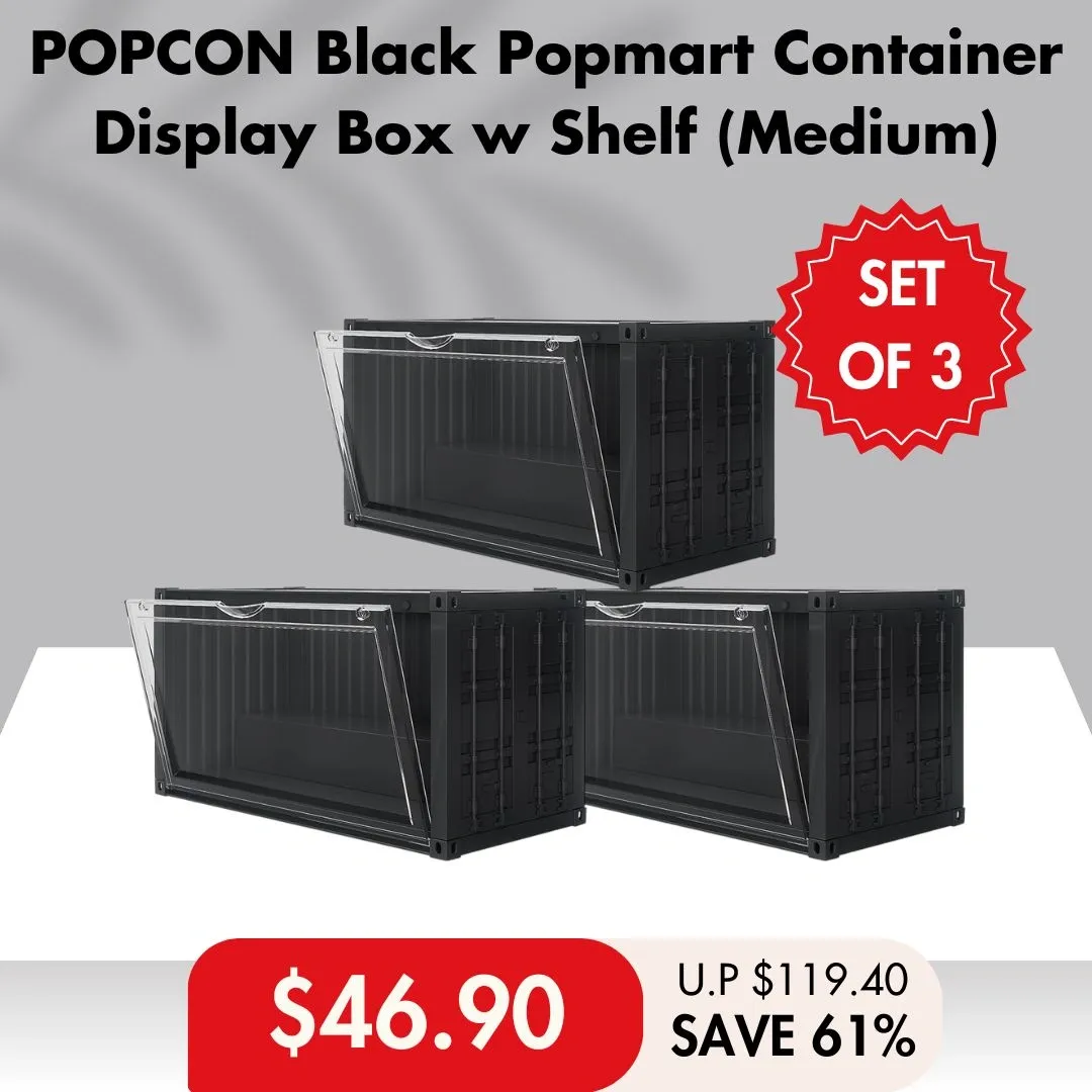 HOUZE - POPCON Popmart Container Display Storage Box with Shelf