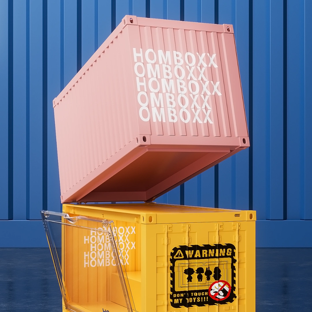 HOUZE - POPCON Popmart Container Display Storage Box with Shelf