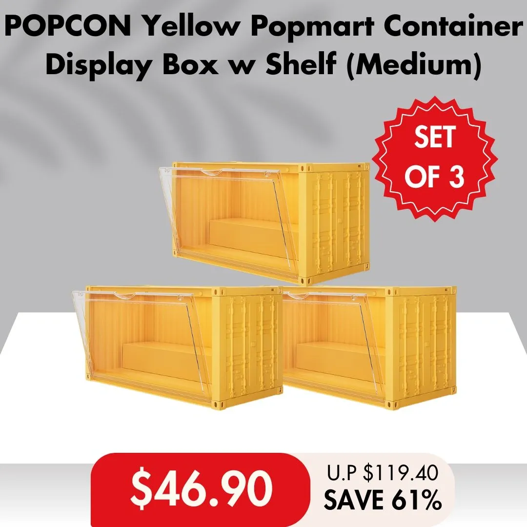 HOUZE - POPCON Popmart Container Display Storage Box with Shelf