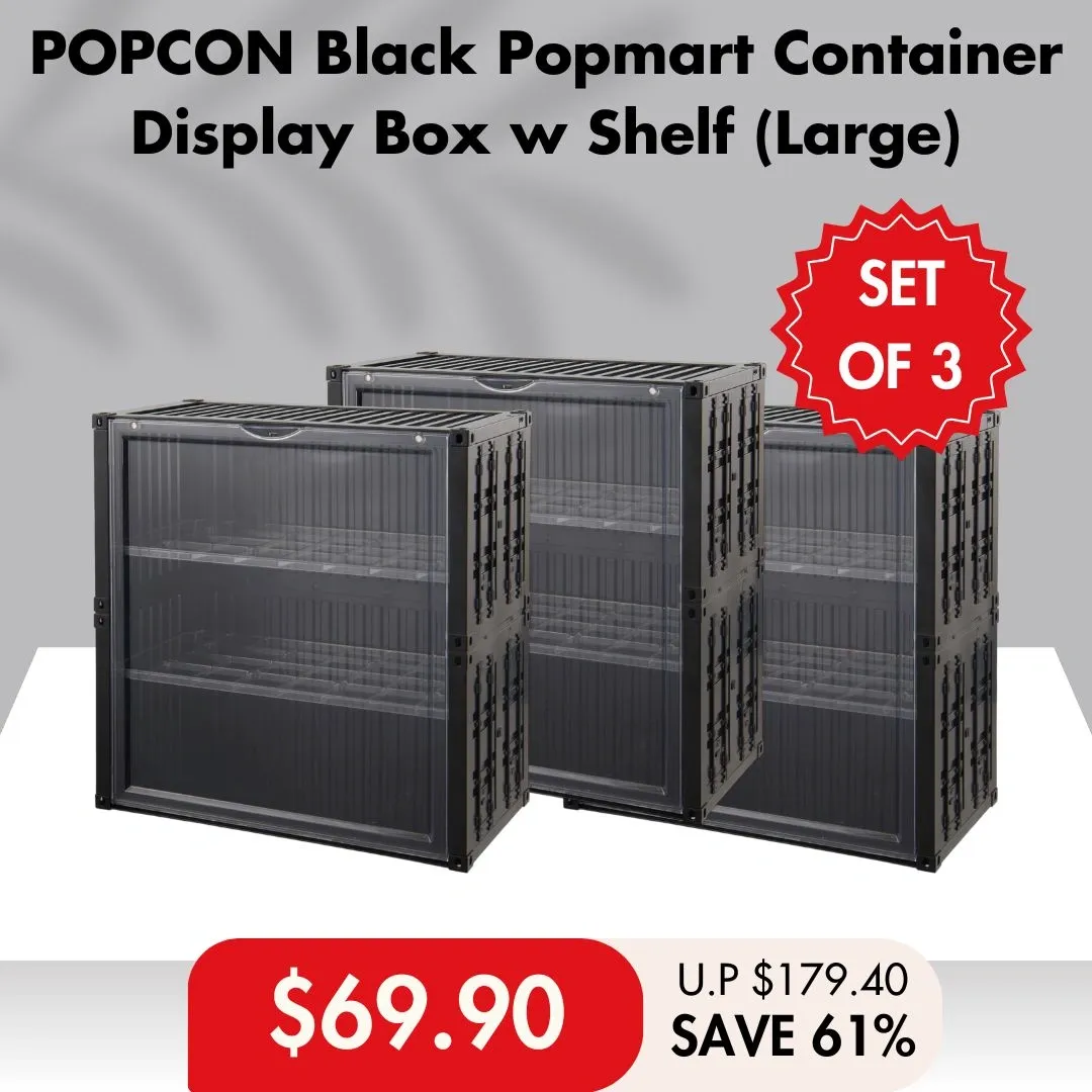 HOUZE - POPCON Popmart Container Display Storage Box with Shelf