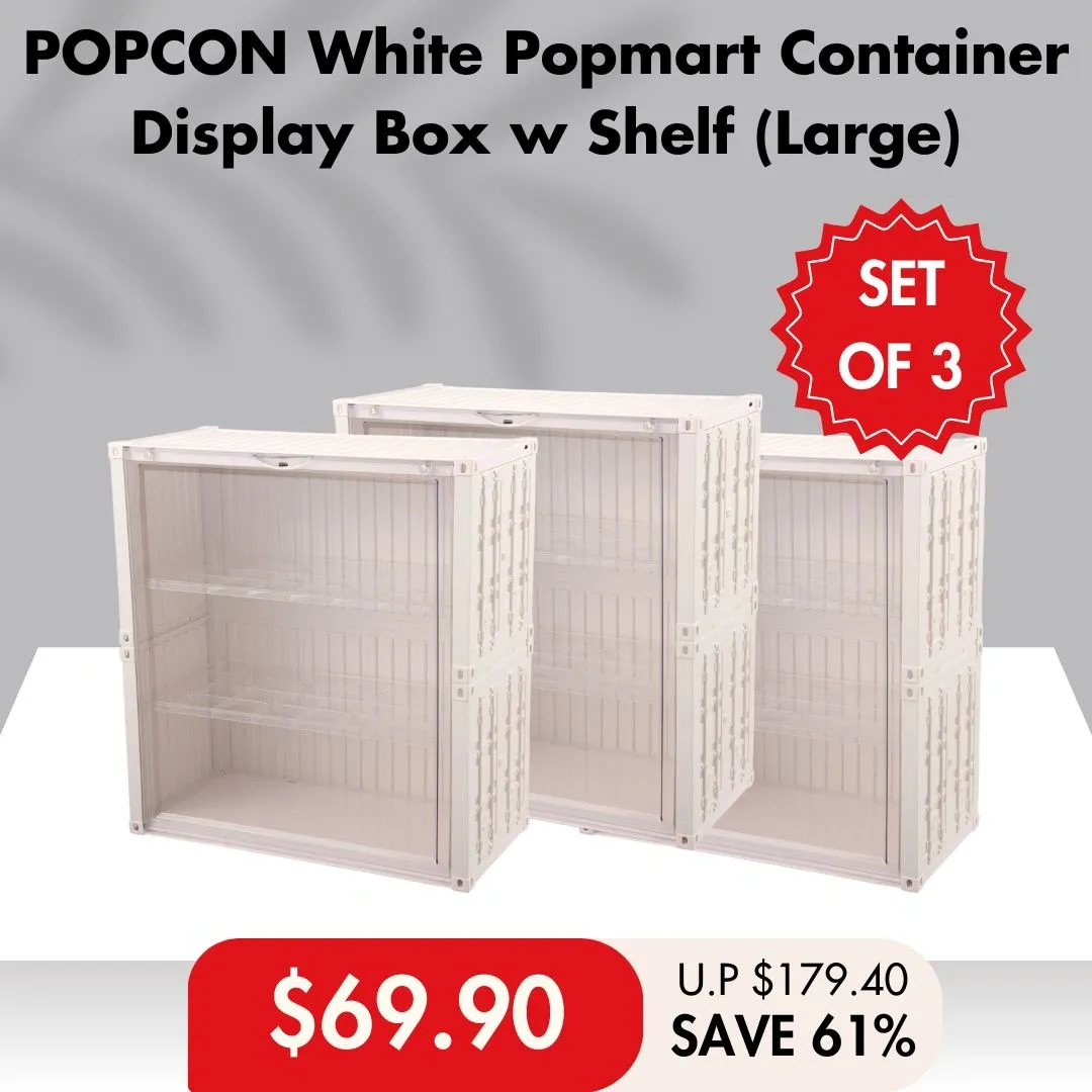 HOUZE - POPCON Popmart Container Display Storage Box with Shelf