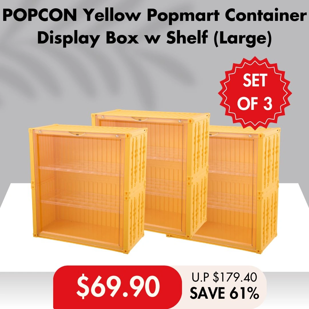 HOUZE - POPCON Popmart Container Display Storage Box with Shelf