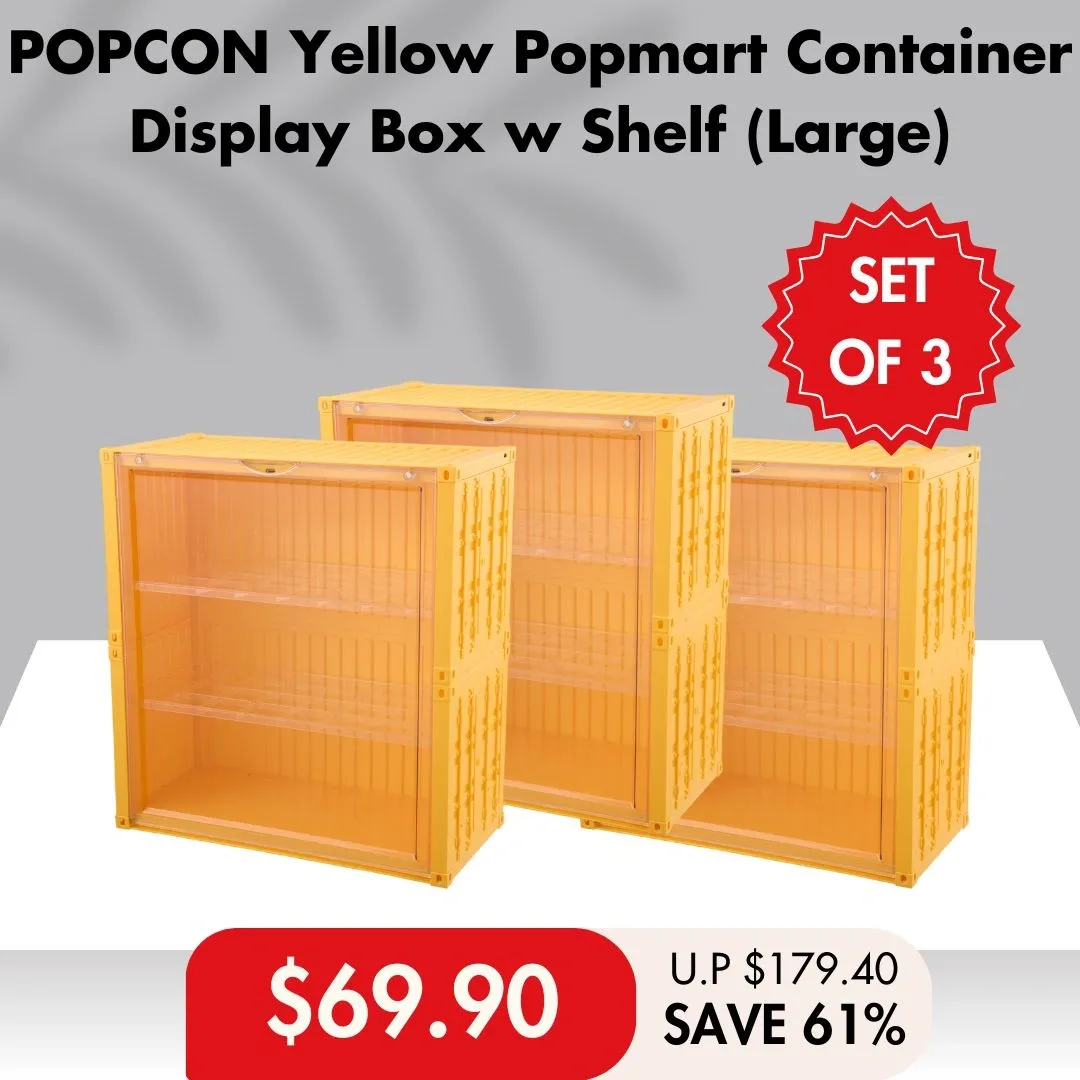 HOUZE - POPCON Popmart Container Display Storage Box with Shelf