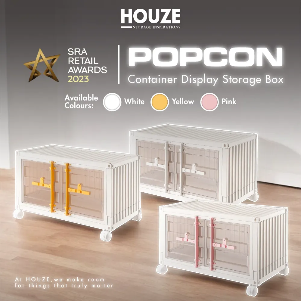 HOUZE - XX-Large POPCON Container Display Storage Box (White|Pink|Yellow)