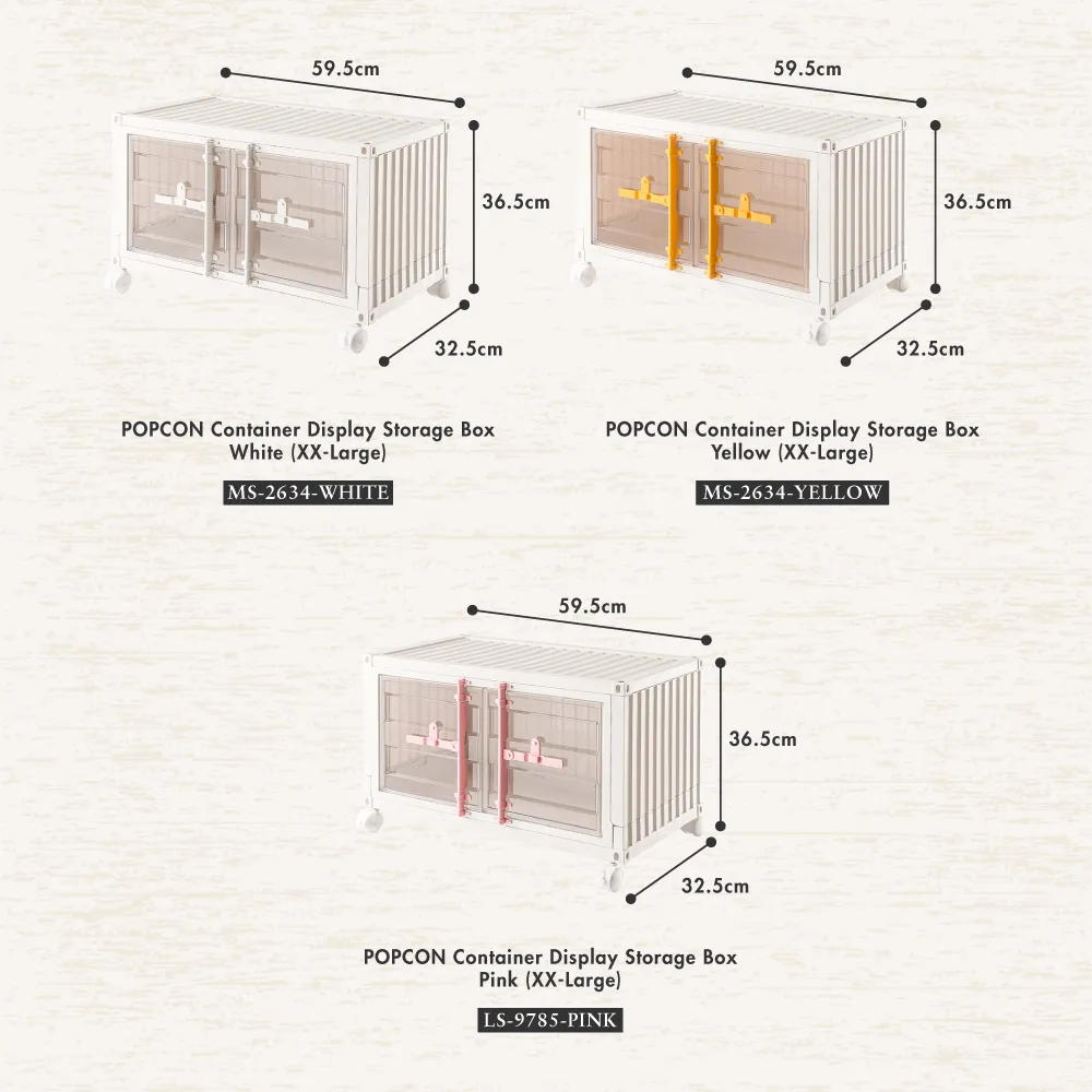 HOUZE - XX-Large POPCON Container Display Storage Box (White|Pink|Yellow)