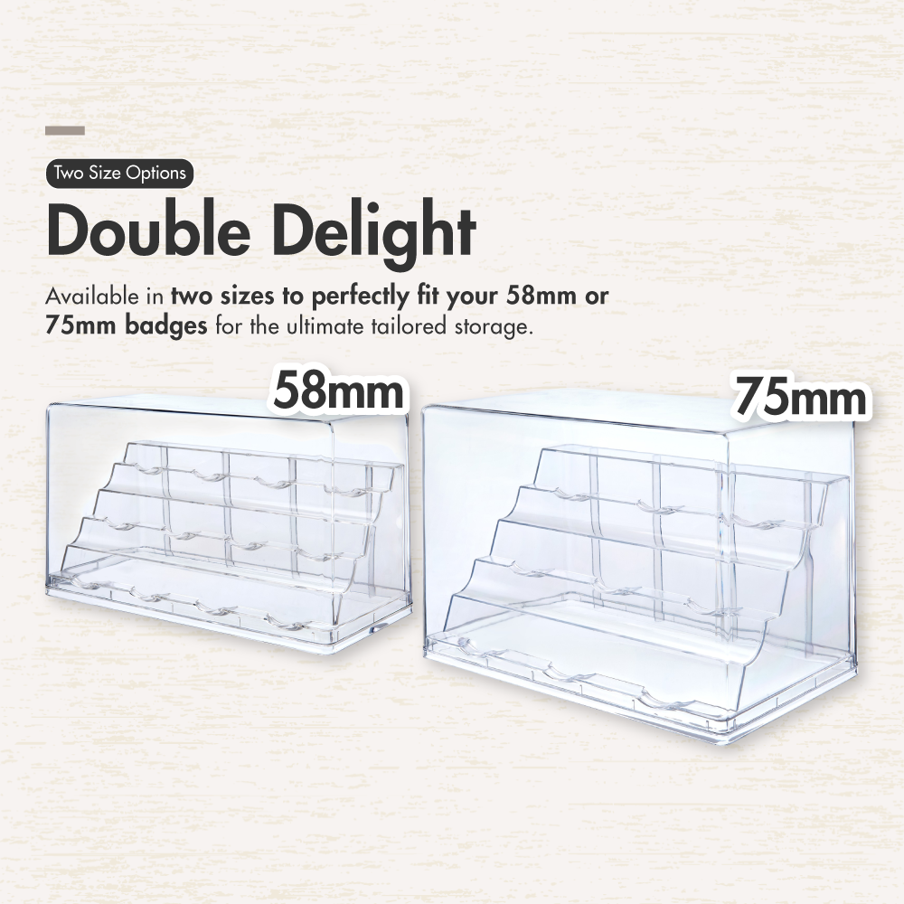 HOUZE - PINBOX Stackable Can Badge Storage Ladder Display Rack (Small | Large)
