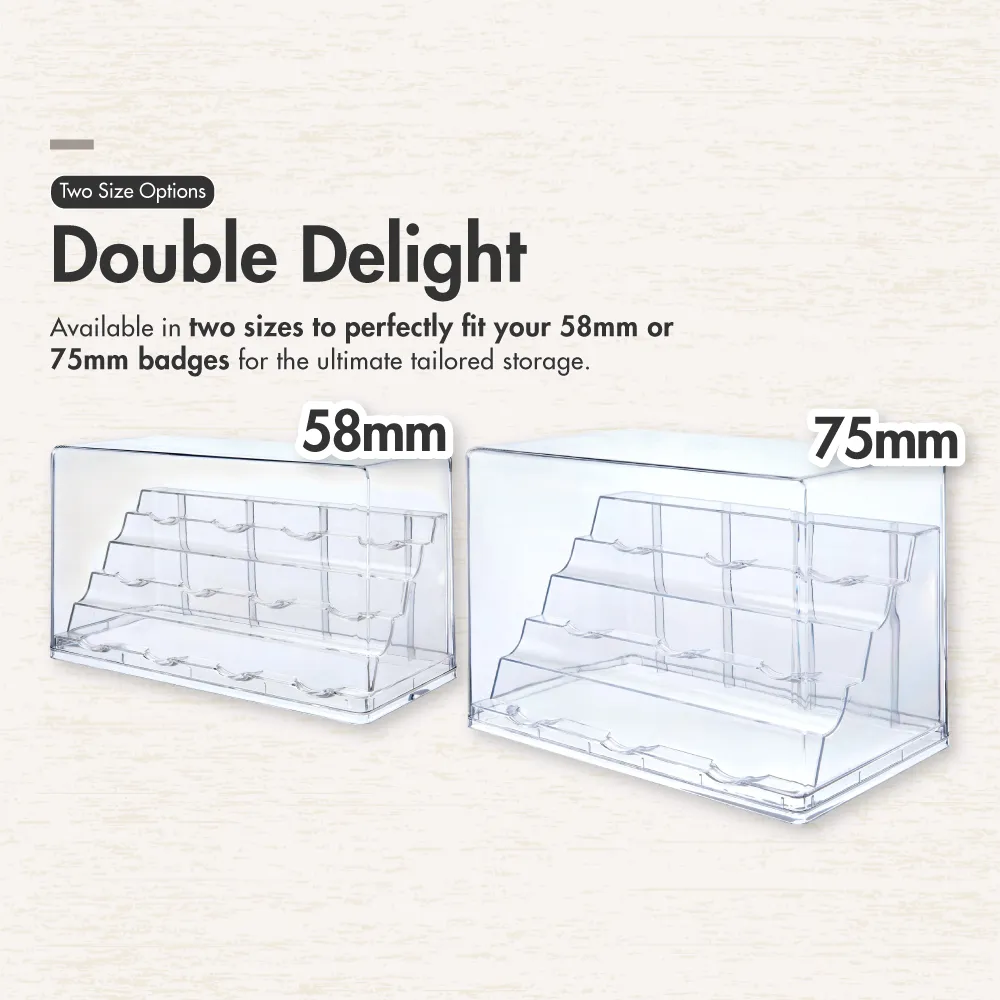 HOUZE - PINBOX Stackable Can Badge Storage Ladder Display Rack (Small | Large)