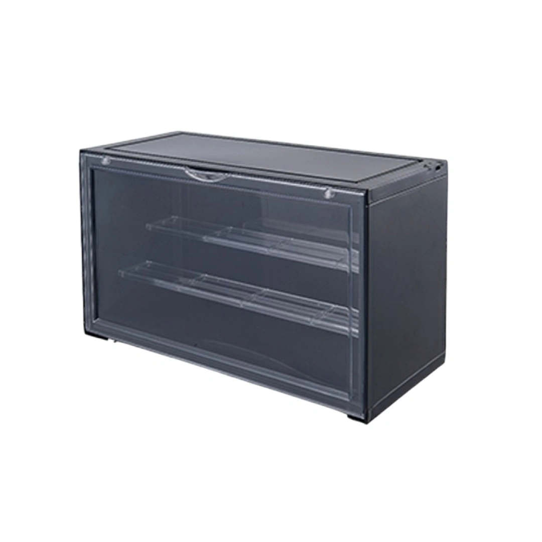 HOUZE - POPBOX LED Light Acrylic Popmart Display Storage Box with 2 Shelves - Hot Pink|Black|White