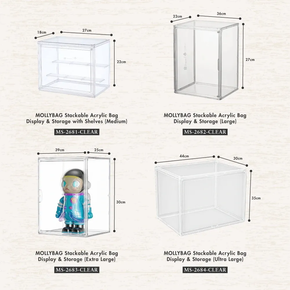MOLLYBAG - Stackable Acrylic Bag Display & Storage Collection