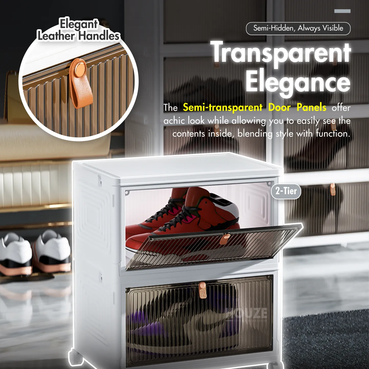 DROPBOXX 1|2|3|4|5|6 Tier Foldable Shoe Cabinet - Organizer | Shoe | Storage