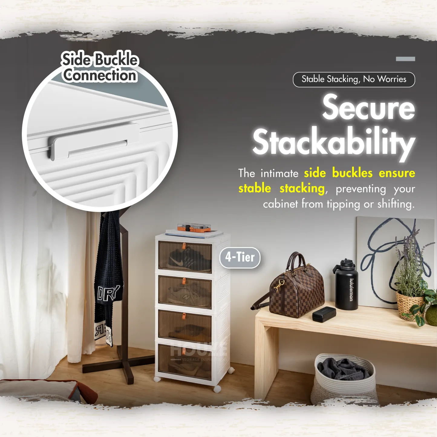 DROPBOXX 1|2|3|4|5|6 Tier Foldable Shoe Cabinet - Organizer | Shoe | Storage