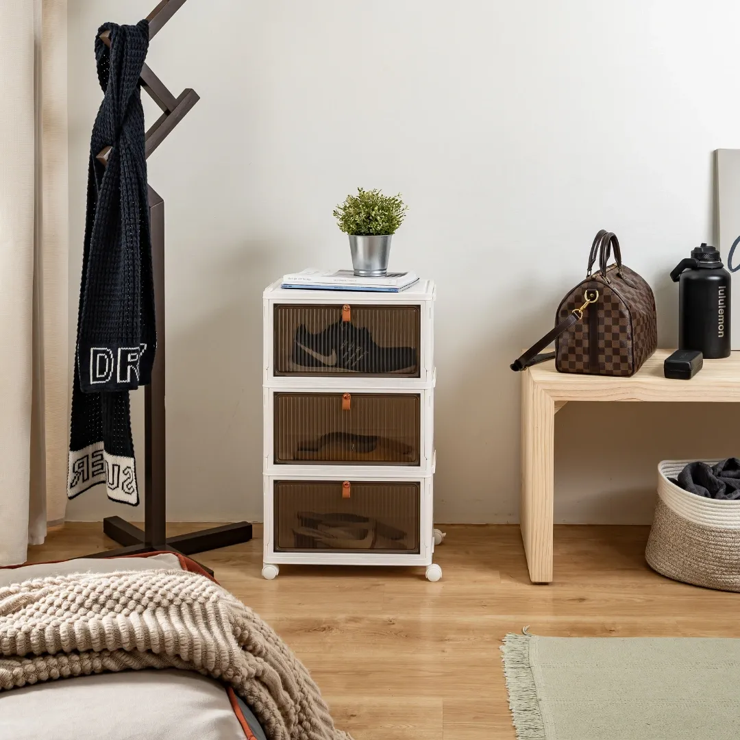 HOUZE - 'DROPBOXX' 1|2|3|4|5|6 Tier Foldable Shoe Cabinet