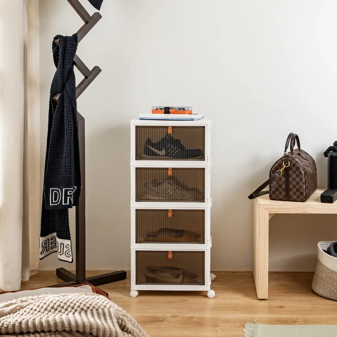 HOUZE - 'DROPBOXX' 1|2|3|4|5|6 Tier Foldable Shoe Cabinet