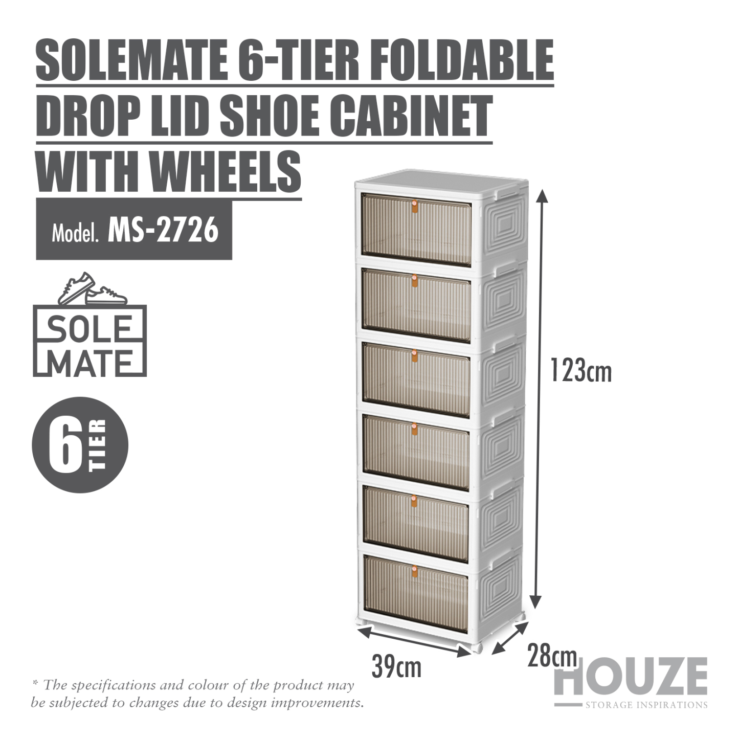 DROPBOXX 1|2|3|4|5|6 Tier Foldable Shoe Cabinet - Organizer | Shoe | Storage