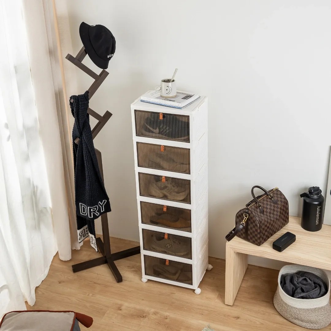 HOUZE - 'DROPBOXX' 1|2|3|4|5|6 Tier Foldable Shoe Cabinet