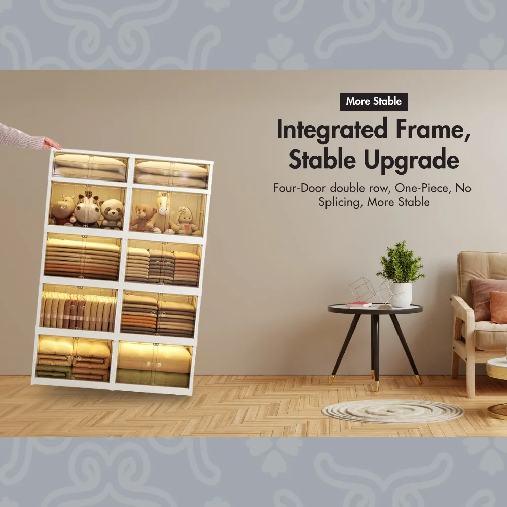 HOUZE - Modular 3|4|5 Tier Collapsible Cabinet - Storage | Space Saver | Organizer