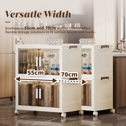 HOUZE - 'CUDDY' 2|3|4|5 Tier Collapsible Storage Cabinet (Length: 55cm | 70cm)