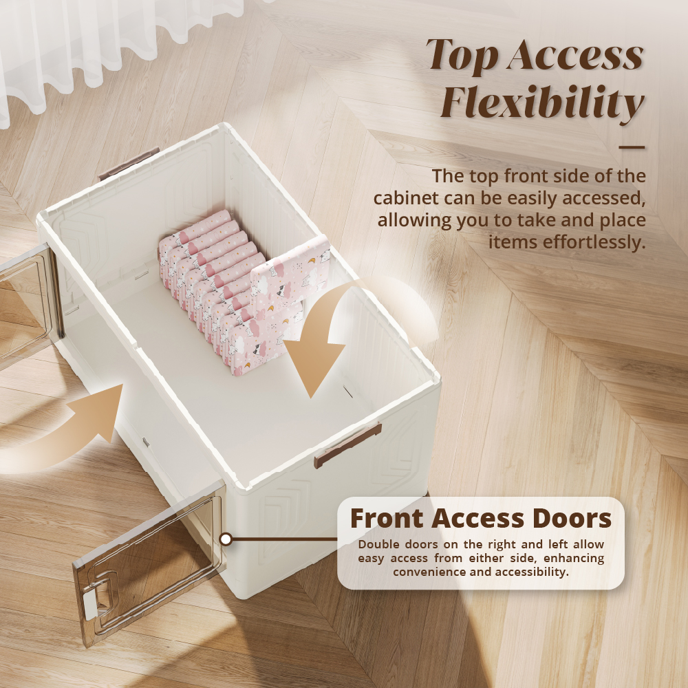 HOUZE - 'CUDDY' 2|3|4|5 Tier Collapsible Storage Cabinet (Length: 55cm | 70cm)