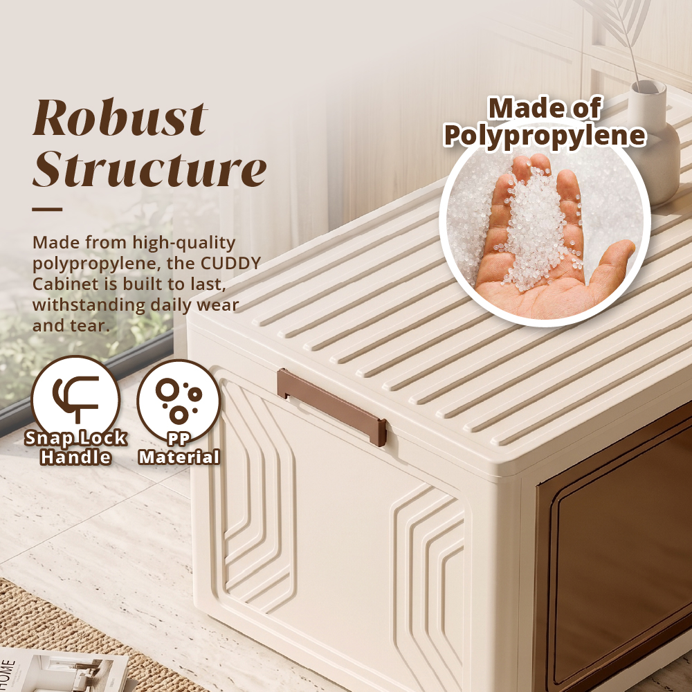HOUZE - 'CUDDY' 2|3|4|5 Tier Collapsible Storage Cabinet (Length: 55cm | 70cm)