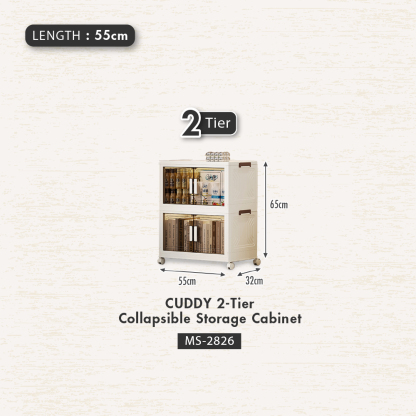 HOUZE - 'CUDDY' 2|3|4|5 Tier Collapsible Storage Cabinet (Length: 55cm | 70cm)