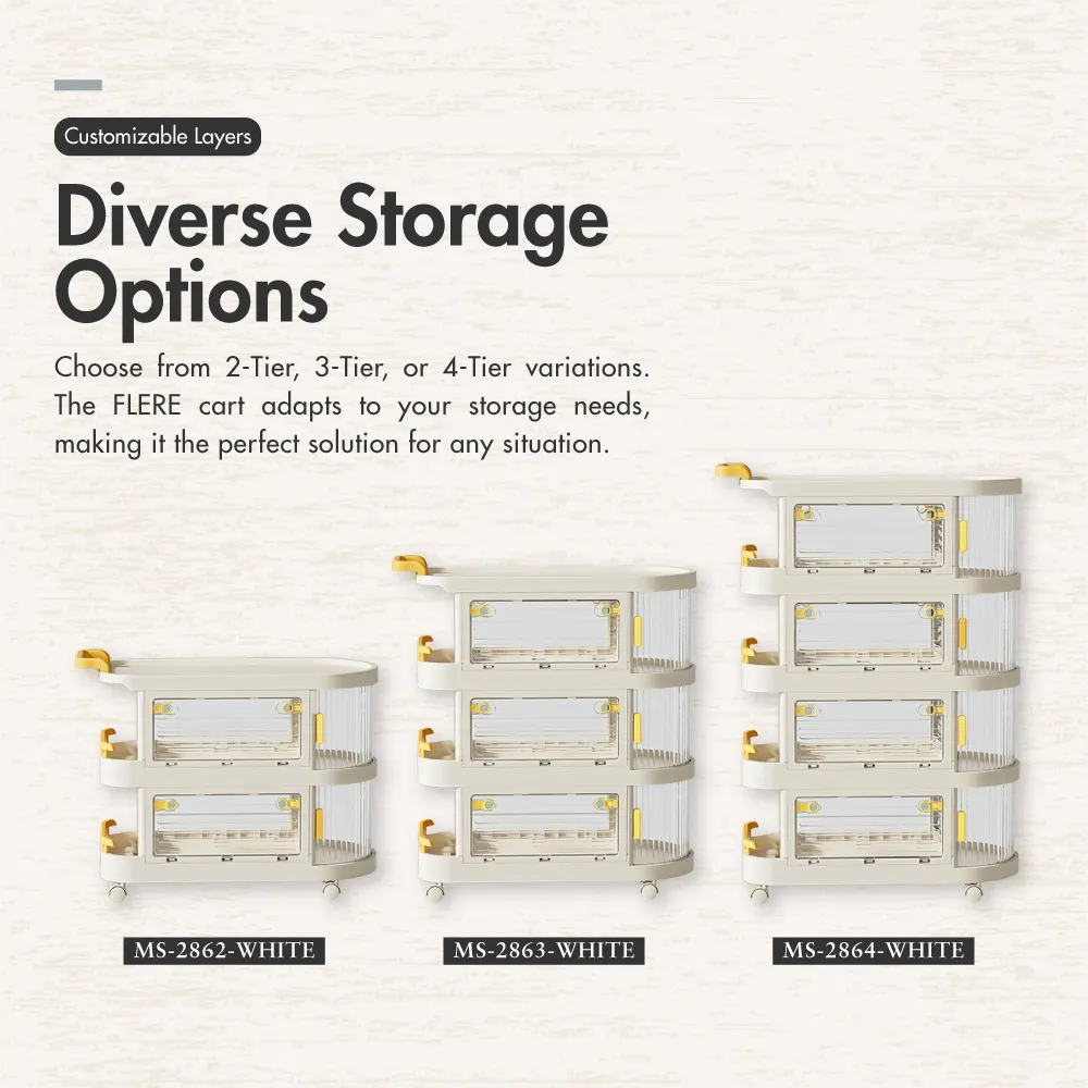 Flere - 2|3|4 -Tier Multi-functional Storage Cart