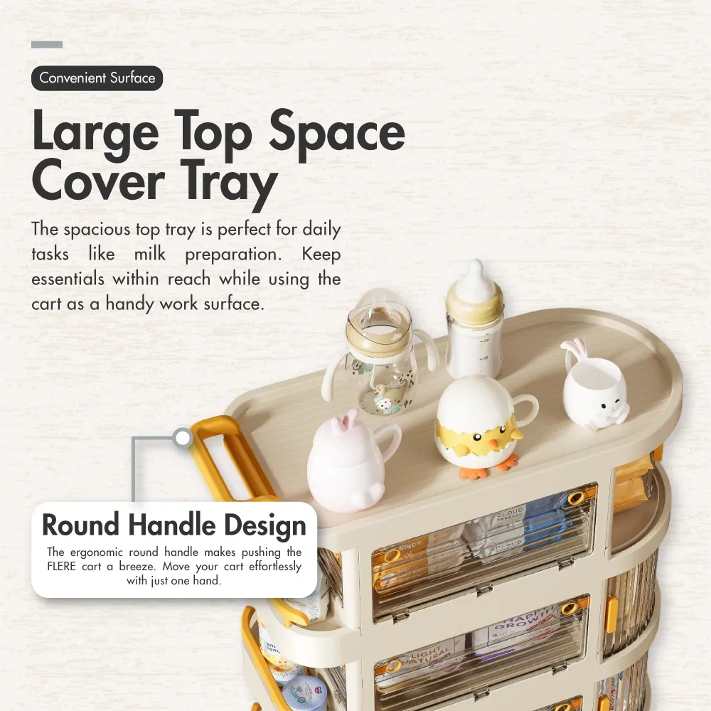 Flere - 2|3|4 -Tier Multi-functional Storage Cart