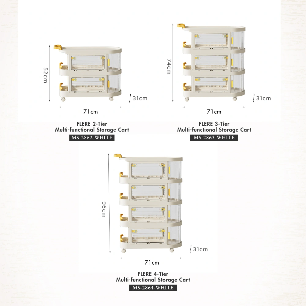 Flere - 2|3|4 -Tier Multi-functional Storage Cart