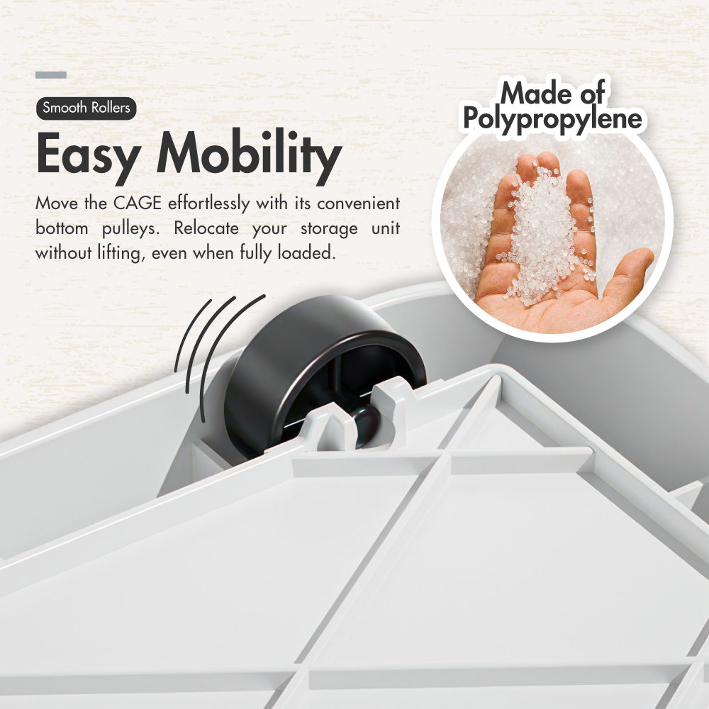 'CAGE' 2|3|4|5-Tier Multi Access Collapsible Storage Cabinet with Buckle Opening