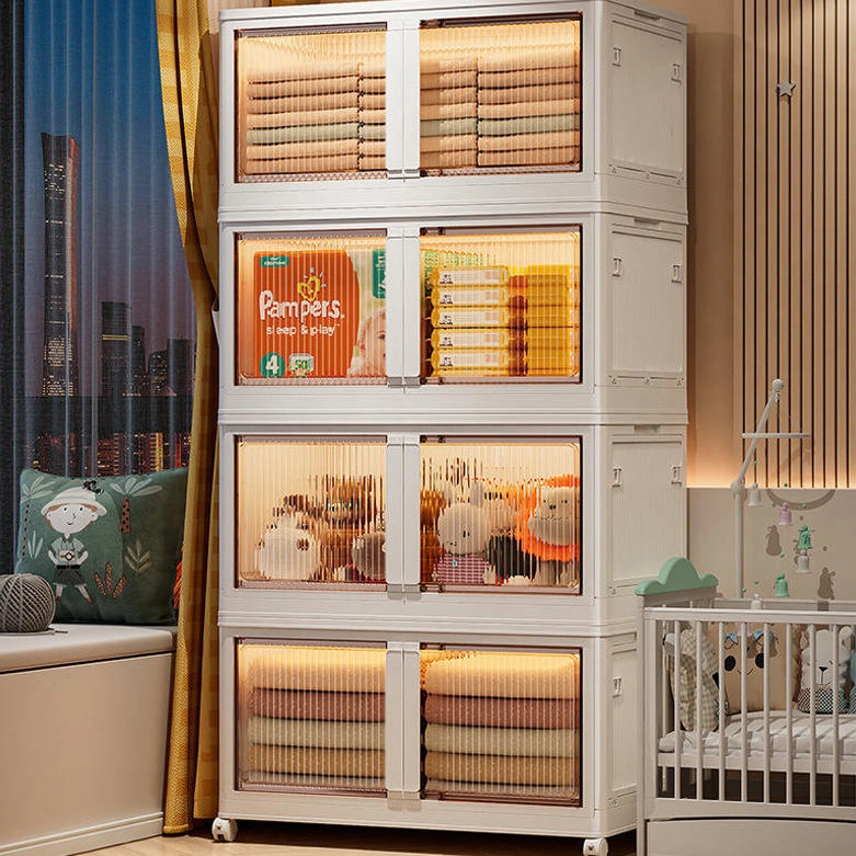 HOUZE - 'CAGE' 2|3|4|5-Tier Multi Access Collapsible Storage Cabinet with Buckle Opening