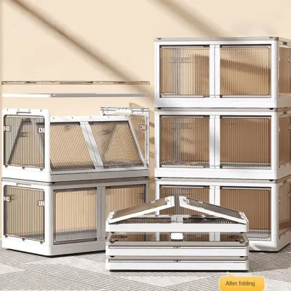 HOUZE - 'CAGE' 2|3|4|5-Tier Multi Access Collapsible Storage Cabinet with Buckle Opening
