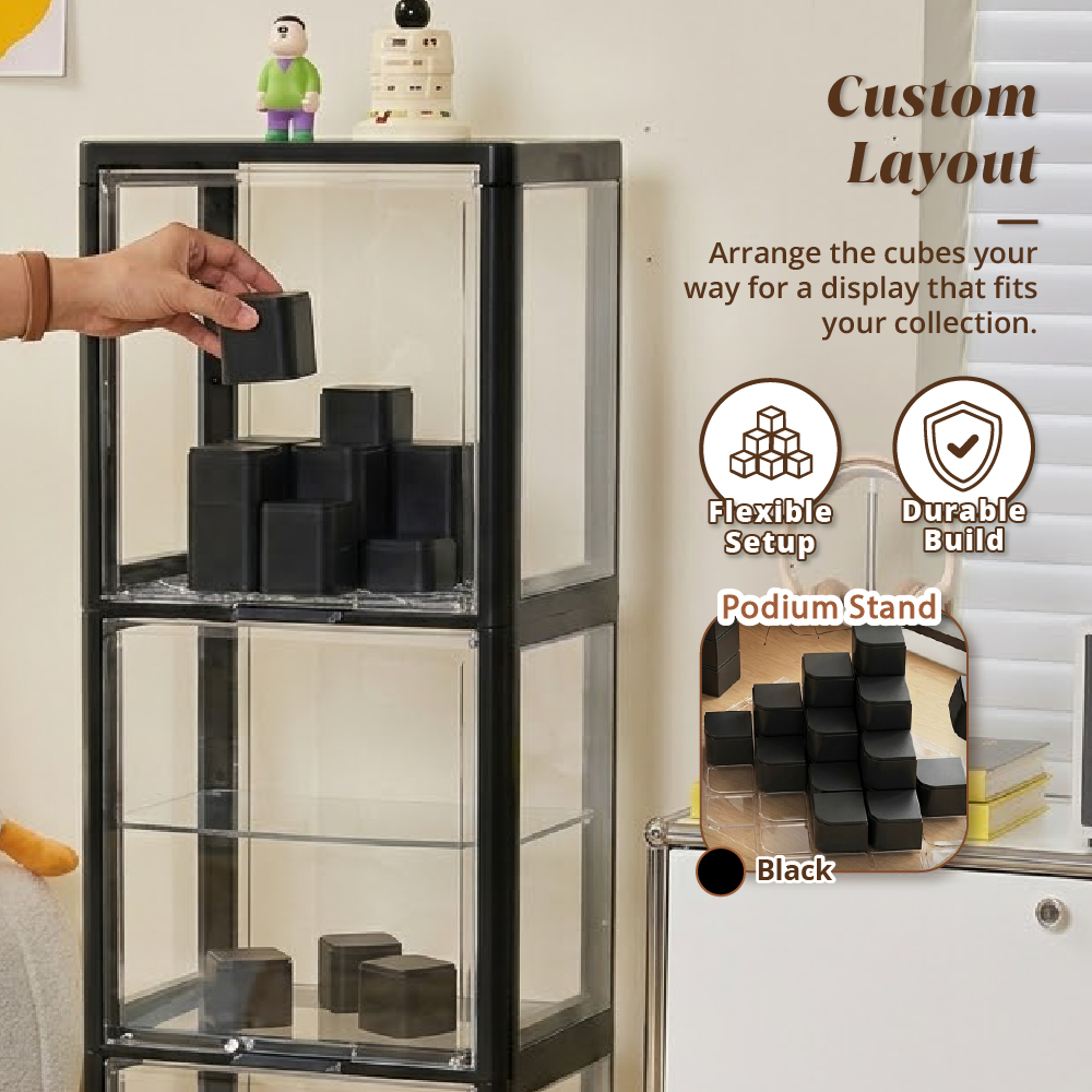 [Back in Stock] MegaPop Display Cabinet (White | Black) Available in 2 | 3 | 4 Tier