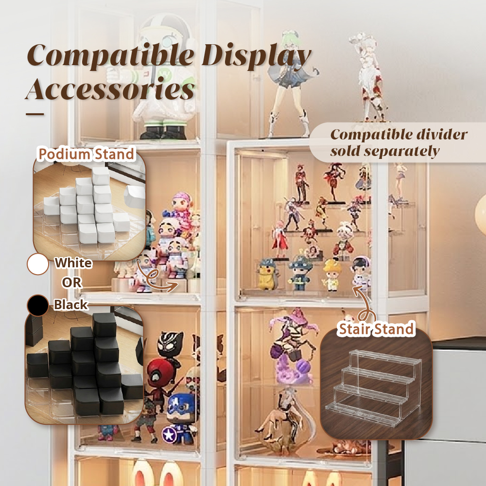 [Back in Stock] MegaPop Display Cabinet (White | Black) Available in 2 | 3 | 4 Tier