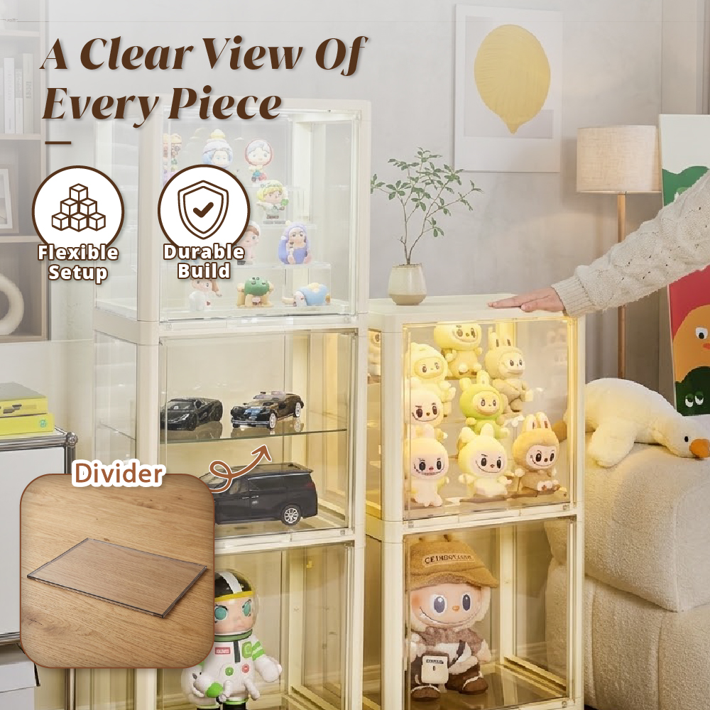 [Back in Stock] MegaPop Display Cabinet (White | Black) Available in 2 | 3 | 4 Tier