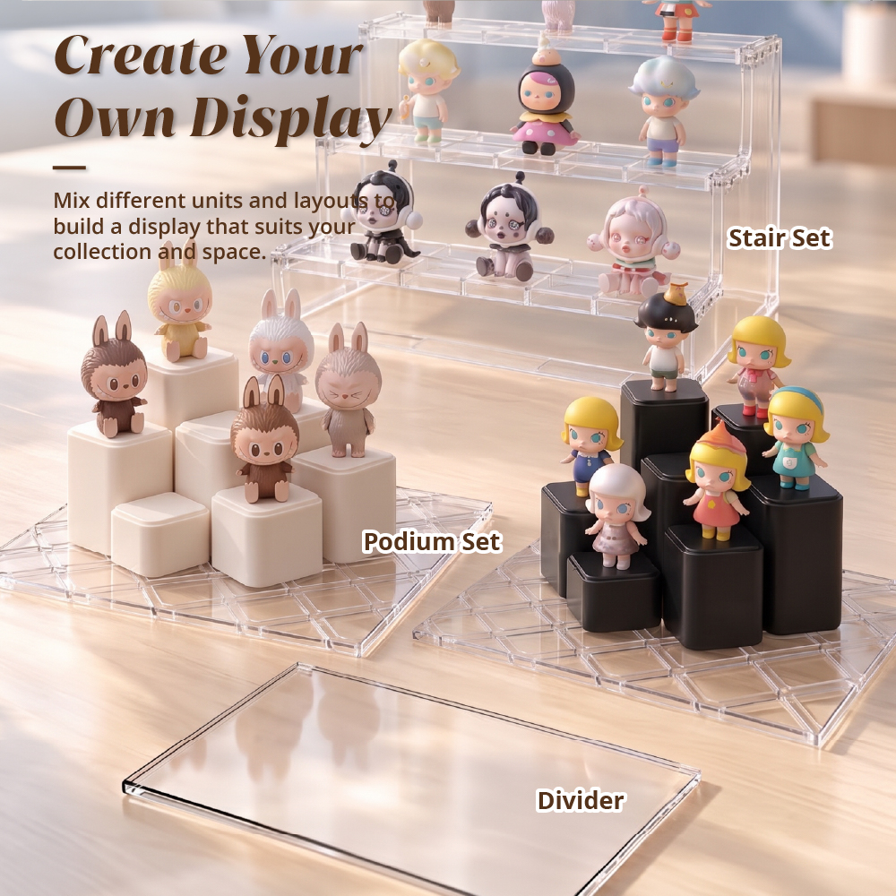 MegaPop Display Cabinet (White | Black) Available in 2 | 3 | 4 Tier