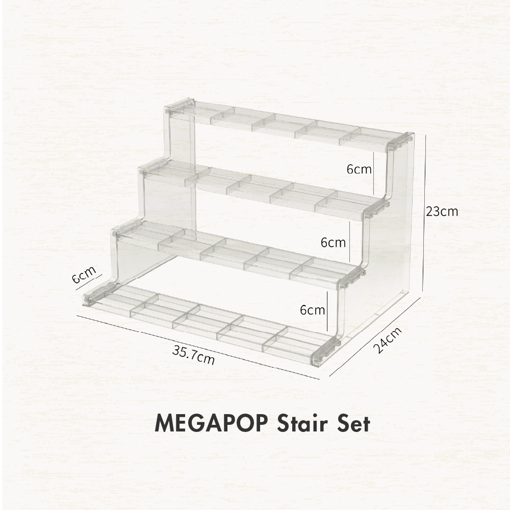 MegaPop Display Cabinet (White | Black) Available in 2 | 3 | 4 Tier